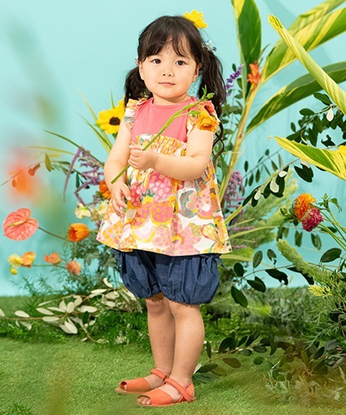 sense of wonder(センスオブワンダー)の「サイドリボンバルーンパンツ【日本製】(スウェットパンツ・キッズ・ネイビー・80cm/90cm/110cm/100cm/120cm/130cm)」の8枚目の写真