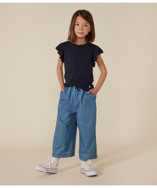 PETIT BATEAU（プチバトー）の「コットン半袖Ｔシャツ（Tシャツ/カットソー・キッズ・ネイビー/ホワイト・6YEAR/8YEAR/10YEAR/12YEAR）」の5枚目の写真