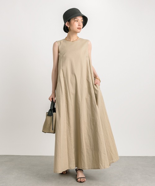 美品 ドゥロワー DRAWER リネン フレアワンピース ロイヤルブルー 38 edd5161f8136fcd8834e05794fcb34