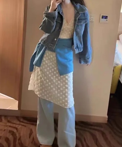 SEN TOKYO(セントーキョー)の「さらっと着れる一枚。花柄レースシフォンシースルーワンピース(ワンピース・レディース・ブラック/ホワイト・M/L)」の7枚目の写真