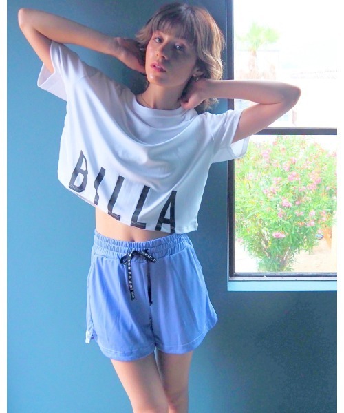 BILLABONG(ビラボン)の「BILLABONG レディース 【ACTIVE】 ACTIVE MESH CROPPED TEE トレーニングTシャツ 【2024年春夏モデル】/ビラボンUVカットショート丈半袖Tシャツ(Tシャツ/カットソー・レディース・パープル/ホワイト/ブラック・LARGE/MEDIUM)」の2枚目の写真