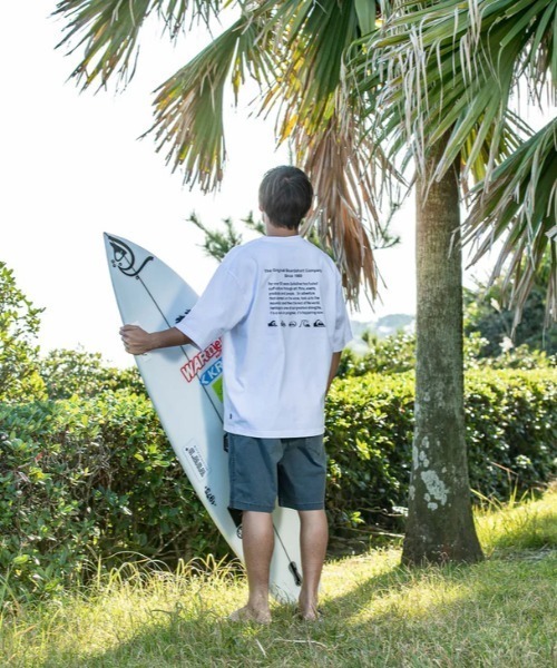 Quiksilver（クイックシルバー）の「HI STORY ST/クイックシルバーワンポイントロゴ半袖バックプリントTシャツ（Tシャツ/カットソー・メンズ・ホワイト/ブラック/ネイビー・LARGE/MEDIUM/X-LARGE/SMALL）」の2枚目の写真