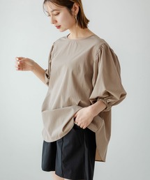 rectangle（レクタングル）の「バルーン袖トップス＆ハーフパンツ/ラッシュガードセット【UVケア】【水陸両用】【ウォッシャブル】（ラッシュガード）」