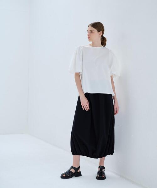 LANVIN en Bleu(ランバンオンブルー)の「コンビバルーンスリーブTシャツ(Tシャツ/カットソー・レディース・ブラック/オフホワイト/ベージュ・38)」の13枚目の写真