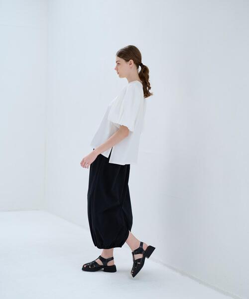 LANVIN en Bleu(ランバンオンブルー)の「コンビバルーンスリーブTシャツ(Tシャツ/カットソー・レディース・ブラック/オフホワイト/ベージュ・38)」の14枚目の写真