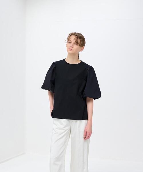 LANVIN en Bleu(ランバンオンブルー)の「コンビバルーンスリーブTシャツ(Tシャツ/カットソー・レディース・ブラック/オフホワイト/ベージュ・38)」の17枚目の写真