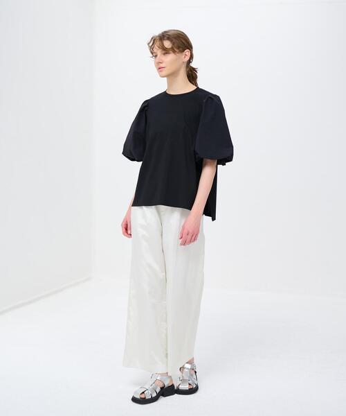 LANVIN en Bleu(ランバンオンブルー)の「コンビバルーンスリーブTシャツ(Tシャツ/カットソー・レディース・ブラック/オフホワイト/ベージュ・38)」の18枚目の写真