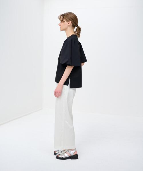 LANVIN en Bleu(ランバンオンブルー)の「コンビバルーンスリーブTシャツ(Tシャツ/カットソー・レディース・ブラック/オフホワイト/ベージュ・38)」の7枚目の写真