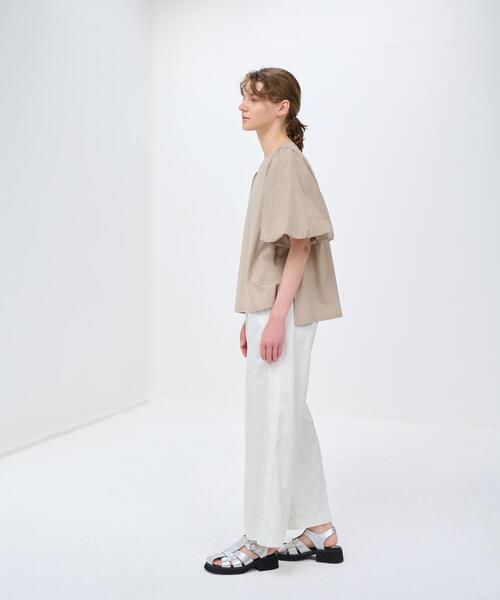 LANVIN en Bleu(ランバンオンブルー)の「コンビバルーンスリーブTシャツ(Tシャツ/カットソー・レディース・ブラック/オフホワイト/ベージュ・38)」の10枚目の写真