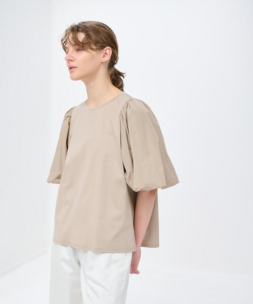 LANVIN en Bleu(ランバンオンブルー)の「コンビバルーンスリーブTシャツ(Tシャツ/カットソー・レディース・ブラック/オフホワイト/ベージュ・38)」の12枚目の写真