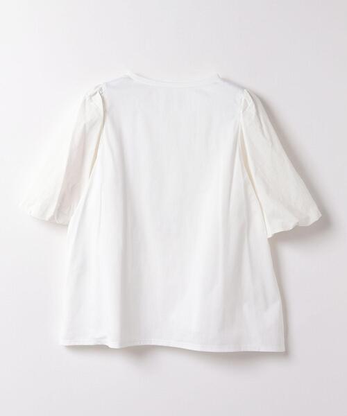 LANVIN en Bleu(ランバンオンブルー)の「コンビバルーンスリーブTシャツ(Tシャツ/カットソー・レディース・ブラック/オフホワイト/ベージュ・38)」の4枚目の写真