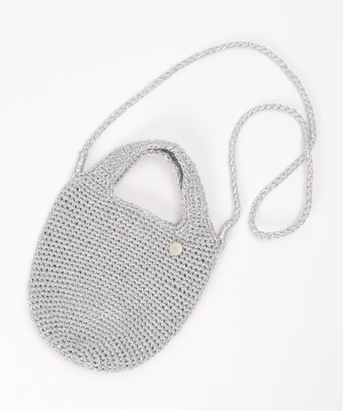 ikka（イッカ）の「こま編みクリテショルダーバッグ（ショルダーバッグ・レディース・グリーン/ベージュ/シルバー/ブラック・FREE）」の13枚目の写真