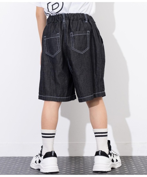 ANAP kids（アナップキッズ）の「ダンガリー5分丈ハーフパンツ（その他パンツ・キッズ・ブラック/ライトブルー・110cm/120cm/130cm）」の13枚目の写真