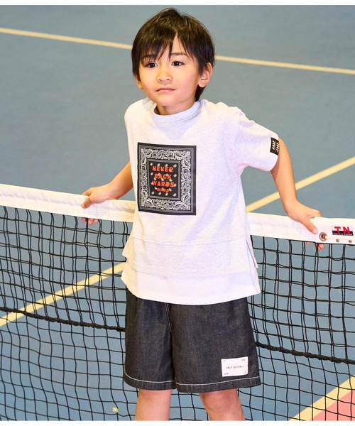 ANAP kids（アナップキッズ）の「ダンガリー5分丈ハーフパンツ（その他パンツ・キッズ・ブラック/ライトブルー・110cm/120cm/130cm）」の5枚目の写真