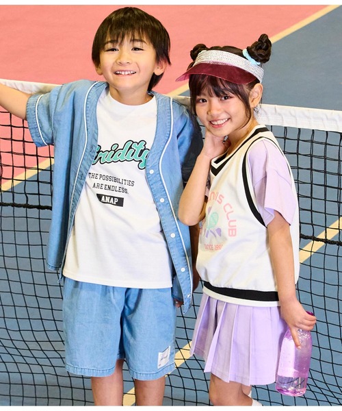 ANAP kids（アナップキッズ）の「ダンガリー5分丈ハーフパンツ（その他パンツ・キッズ・ブラック/ライトブルー・110cm/120cm/130cm）」の7枚目の写真