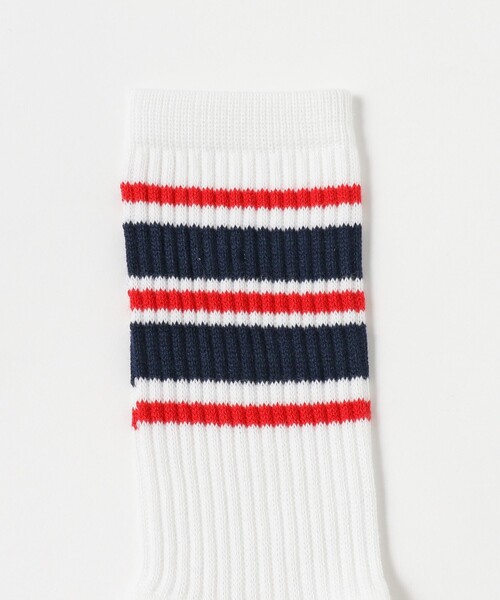 BEAMS(ビームス)の「カラーライン ソックス(ソックス/靴下・メンズ・ブラック/ネイビー/ホワイト・ONE SIZE)」の4枚目の写真