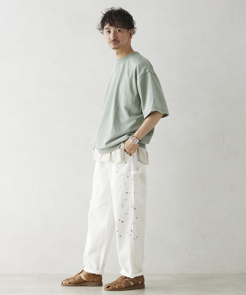 JOURNAL STANDARD relume（ジャーナルスタンダード　レリューム）の「ヴィンテージピグメント ライトスウェット Tシャツ（Tシャツ/カットソー・メンズ・ブラック/イエロー/ブルー/グリーン/ベージュ系その他/ブルー系その他・MEDIUM/LARGE）」の9枚目の写真