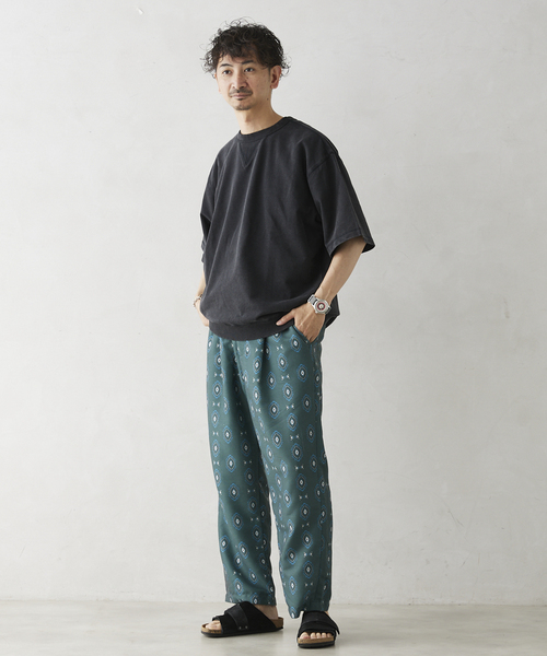 JOURNAL STANDARD relume（ジャーナルスタンダード　レリューム）の「ヴィンテージピグメント ライトスウェット Tシャツ（Tシャツ/カットソー・メンズ・ブラック/イエロー/ブルー/グリーン/ベージュ系その他/ブルー系その他・MEDIUM/LARGE）」の11枚目の写真