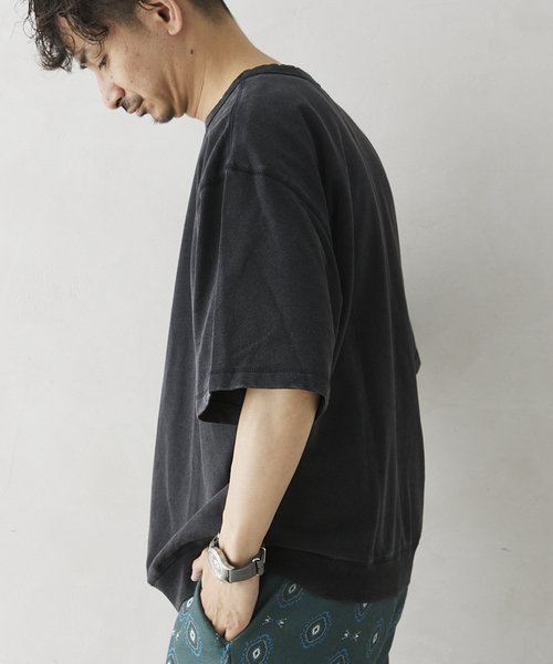 JOURNAL STANDARD relume（ジャーナルスタンダード　レリューム）の「ヴィンテージピグメント ライトスウェット Tシャツ（Tシャツ/カットソー・メンズ・ブラック/イエロー/ブルー/グリーン/ベージュ系その他/ブルー系その他・MEDIUM/LARGE）」の17枚目の写真