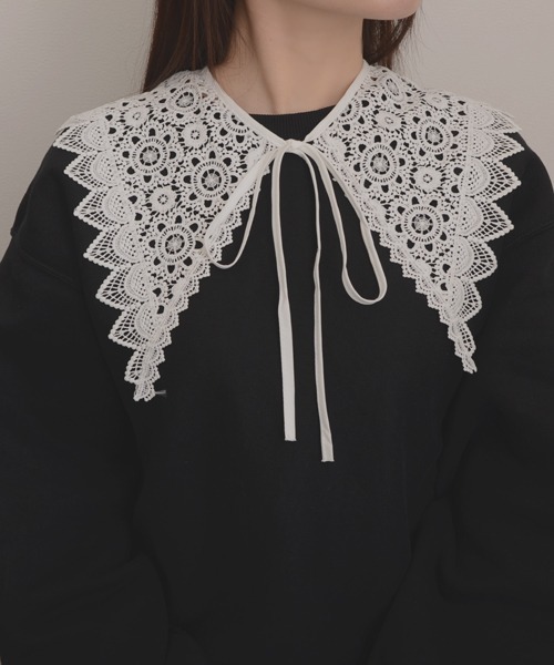 TONE SELECT GOODS（トーンセレクトグッズ）の「【resonance】レースデザイン ガーリー レトロ つけ襟【マルチウェイ】（付け襟・レディース・B/A/E/D/C・FREE）」の2枚目の写真