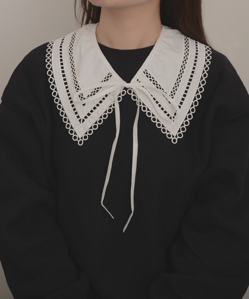 TONE SELECT GOODS（トーンセレクトグッズ）の「【resonance】レースデザイン ガーリー レトロ つけ襟【マルチウェイ】（付け襟・レディース・B/A/E/D/C・FREE）」の4枚目の写真