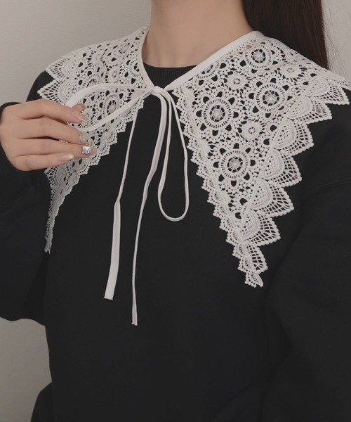 TONE SELECT GOODS（トーンセレクトグッズ）の「【resonance】レースデザイン ガーリー レトロ つけ襟【マルチウェイ】（付け襟・レディース・B/A/E/D/C・FREE）」の21枚目の写真