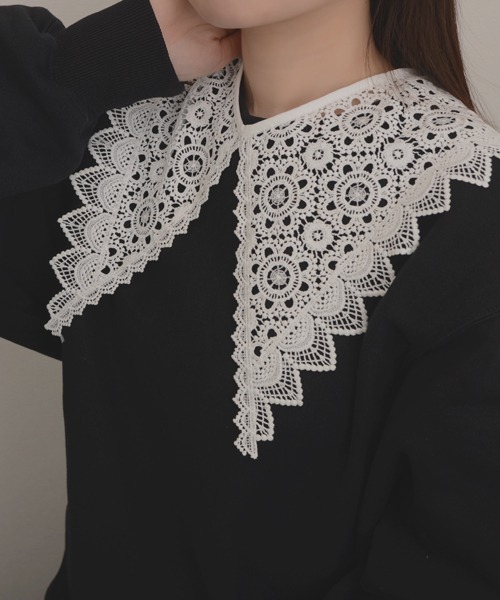 TONE SELECT GOODS（トーンセレクトグッズ）の「【resonance】レースデザイン ガーリー レトロ つけ襟【マルチウェイ】（付け襟・レディース・B/A/E/D/C・FREE）」の17枚目の写真