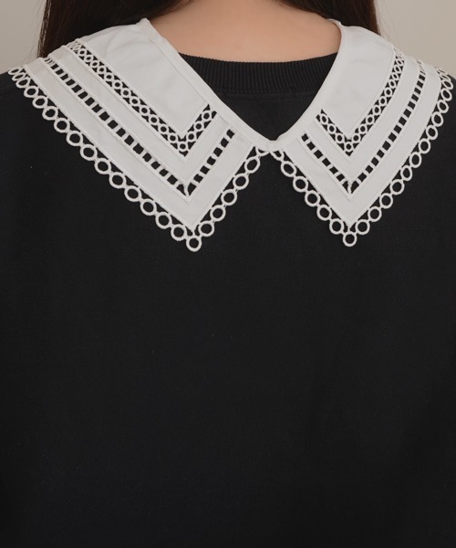 TONE SELECT GOODS（トーンセレクトグッズ）の「【resonance】レースデザイン ガーリー レトロ つけ襟【マルチウェイ】（付け襟・レディース・B/A/E/D/C・FREE）」の6枚目の写真