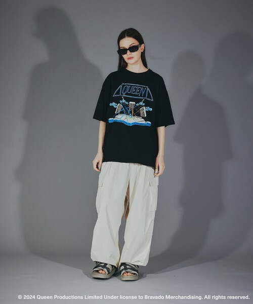 tk.TAKEO KIKUCHI(ティーケータケオキクチ)の「◆【EXCLUSIVE】オーバーサイズ バンドTシャツ(Tシャツ/カットソー・レディース・ホワイト系1/ブラック/ブラック系/ホワイト・03/02)」の20枚目の写真