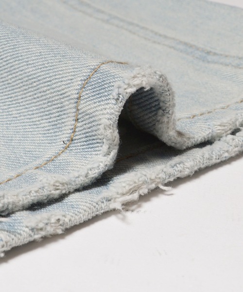 coca(coca)(コカ)の「ハイウォッシュワイドデニム(デニムパンツ・レディース・ブルー・S/M/L)」の8枚目の写真