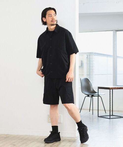 B:MING by BEAMS（ビーミングバイビームス）の「B:MING by BEAMS / ランド アンド ウォーター メッシュ シャツ（セットアップ対応）（シャツ/ブラウス・メンズ・ブラック/ブラウン系その他5・MEDIUM/LARGE/X-LARGE/SMALL）」の7枚目の写真