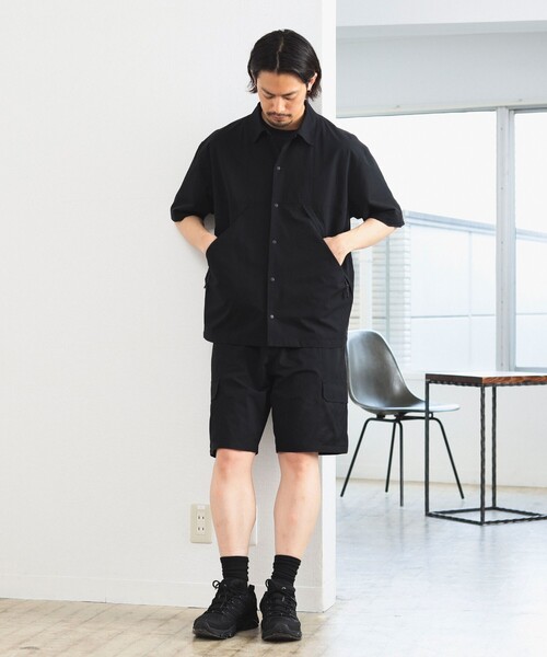 B:MING by BEAMS（ビーミングバイビームス）の「B:MING by BEAMS / ランド アンド ウォーター メッシュ シャツ（セットアップ対応）（シャツ/ブラウス・メンズ・ブラック/ブラウン系その他5・MEDIUM/LARGE/X-LARGE/SMALL）」の8枚目の写真