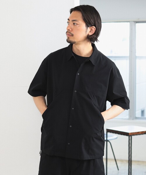 B:MING by BEAMS（ビーミングバイビームス）の「B:MING by BEAMS / ランド アンド ウォーター メッシュ シャツ（セットアップ対応）（シャツ/ブラウス・メンズ・ブラック/ブラウン系その他5・MEDIUM/LARGE/X-LARGE/SMALL）」の10枚目の写真