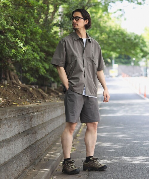 B:MING by BEAMS（ビーミングバイビームス）の「B:MING by BEAMS / ランド アンド ウォーター メッシュ シャツ（セットアップ対応）（シャツ/ブラウス・メンズ・ブラック/ブラウン系その他5・MEDIUM/LARGE/X-LARGE/SMALL）」の12枚目の写真