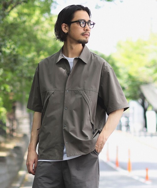 B:MING by BEAMS（ビーミングバイビームス）の「B:MING by BEAMS / ランド アンド ウォーター メッシュ シャツ（セットアップ対応）（シャツ/ブラウス・メンズ・ブラック/ブラウン系その他5・MEDIUM/LARGE/X-LARGE/SMALL）」の14枚目の写真