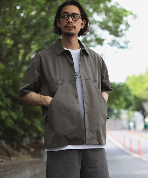 B:MING by BEAMS（ビーミングバイビームス）の「B:MING by BEAMS / ランド アンド ウォーター メッシュ シャツ（セットアップ対応）（シャツ/ブラウス・メンズ・ブラック/ブラウン系その他5・MEDIUM/LARGE/X-LARGE/SMALL）」の16枚目の写真