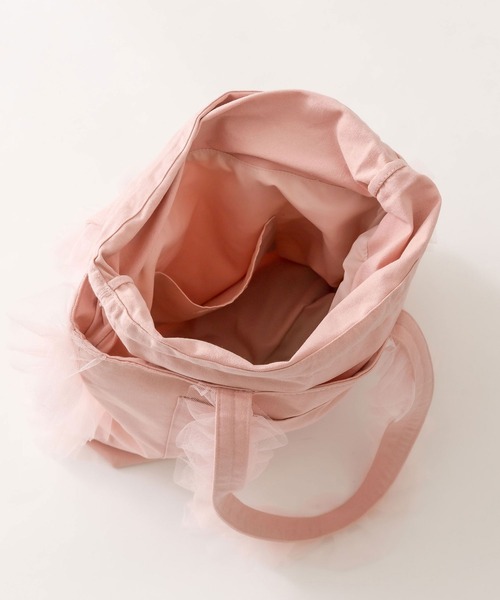 OLIVE des OLIVE（オリーブデオリーブ）の「【A4対応/大容量】Aimerianejoieチュールフリルキャリーオントート　1041200090（トートバッグ・レディース・ピンク/ブラック/オフホワイト・FREE）」の15枚目の写真