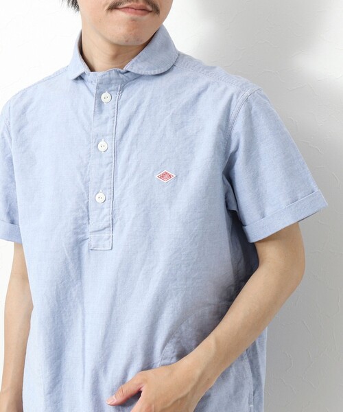 DANTON 丸襟 プルオーバー シャツ 42 DANTON 丸襟プルオーバーシャツ