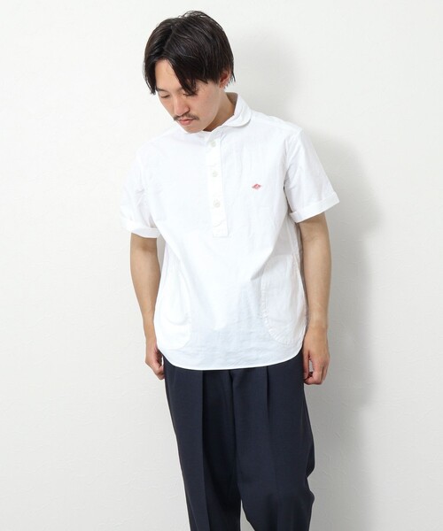 DANTON(ダントン)の「【DANTON/ダントン】SOX ROUND COLLAR PO SHIRT S/S 丸襟 半袖 プルオーバーシャツ(シャツ/ブラウス・メンズ・ホワイト/キナリ/ブルー・40/42/44/38)」の8枚目の写真