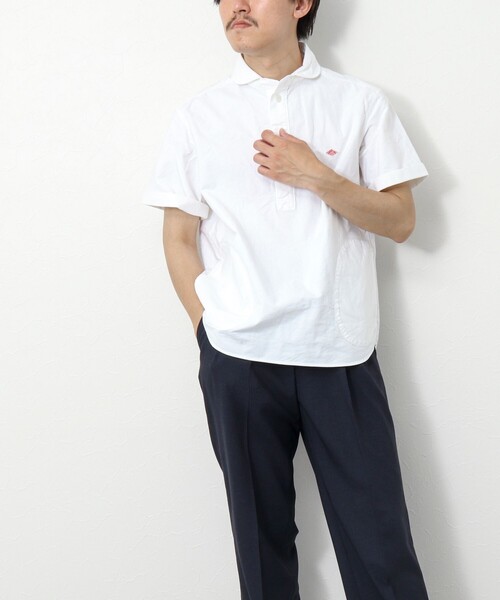 DANTON(ダントン)の「【DANTON/ダントン】SOX ROUND COLLAR PO SHIRT S/S 丸襟 半袖 プルオーバーシャツ(シャツ/ブラウス・メンズ・ホワイト/キナリ/ブルー・40/42/44/38)」の9枚目の写真