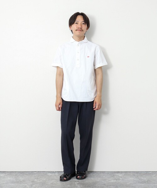 DANTON(ダントン)の「【DANTON/ダントン】SOX ROUND COLLAR PO SHIRT S/S 丸襟 半袖 プルオーバーシャツ(シャツ/ブラウス・メンズ・ホワイト/キナリ/ブルー・40/42/44/38)」の10枚目の写真