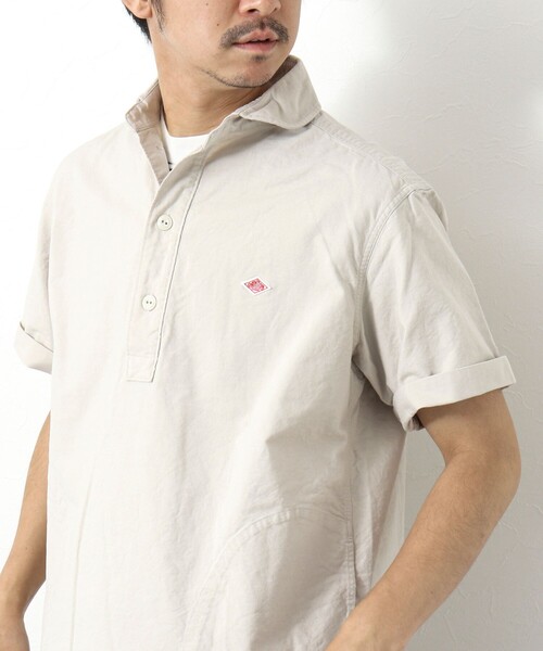DANTON(ダントン)の「【DANTON/ダントン】SOX ROUND COLLAR PO SHIRT S/S 丸襟 半袖 プルオーバーシャツ(シャツ/ブラウス・メンズ・ホワイト/キナリ/ブルー・40/42/44/38)」の12枚目の写真
