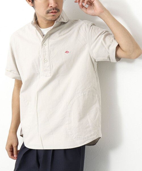 DANTON(ダントン)の「【DANTON/ダントン】SOX ROUND COLLAR PO SHIRT S/S 丸襟 半袖 プルオーバーシャツ(シャツ/ブラウス・メンズ・ホワイト/キナリ/ブルー・40/42/44/38)」の13枚目の写真