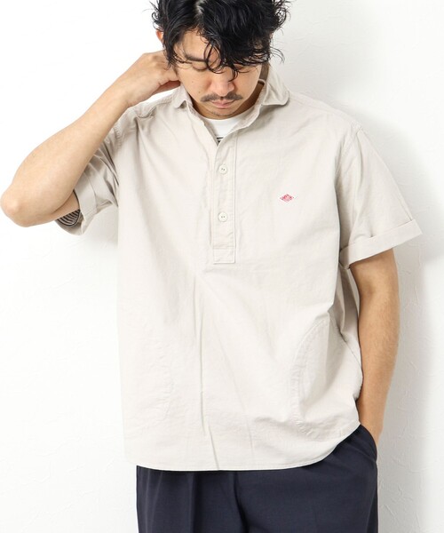DANTON(ダントン)の「【DANTON/ダントン】SOX ROUND COLLAR PO SHIRT S/S 丸襟 半袖 プルオーバーシャツ(シャツ/ブラウス・メンズ・ホワイト/キナリ/ブルー・40/42/44/38)」の14枚目の写真