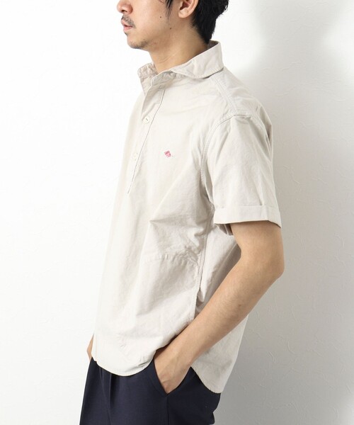 DANTON(ダントン)の「【DANTON/ダントン】SOX ROUND COLLAR PO SHIRT S/S 丸襟 半袖 プルオーバーシャツ(シャツ/ブラウス・メンズ・ホワイト/キナリ/ブルー・40/42/44/38)」の15枚目の写真