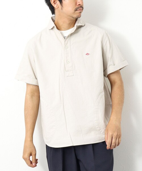 DANTON(ダントン)の「【DANTON/ダントン】SOX ROUND COLLAR PO SHIRT S/S 丸襟 半袖 プルオーバーシャツ(シャツ/ブラウス・メンズ・ホワイト/キナリ/ブルー・40/42/44/38)」の16枚目の写真