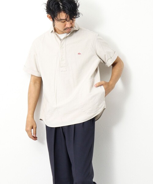 DANTON(ダントン)の「【DANTON/ダントン】SOX ROUND COLLAR PO SHIRT S/S 丸襟 半袖 プルオーバーシャツ(シャツ/ブラウス・メンズ・ホワイト/キナリ/ブルー・40/42/44/38)」の18枚目の写真