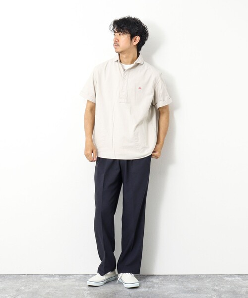 DANTON(ダントン)の「【DANTON/ダントン】SOX ROUND COLLAR PO SHIRT S/S 丸襟 半袖 プルオーバーシャツ(シャツ/ブラウス・メンズ・ホワイト/キナリ/ブルー・40/42/44/38)」の21枚目の写真