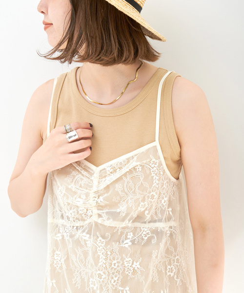 【未使用に近い】JB GIRL クリーム色 レースワンピース 未使用に近い】JB GIRL クリーム色 レースワンピース