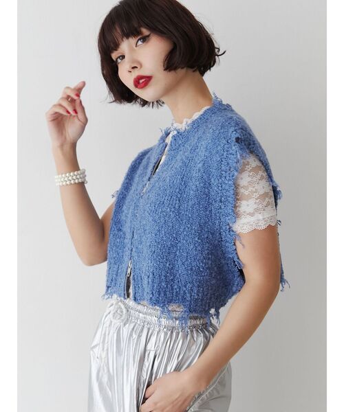 jouetie(ジュエティ)の「ダメージヘム2WAYZIPベスト(ベスト・レディース・ブラック/ブルー/オフホワイト/レッド・MEDIUM)」の21枚目の写真